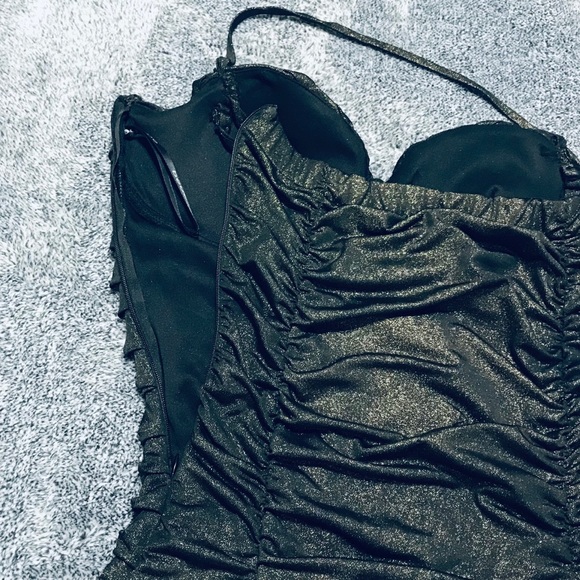 2B BEBE GOLDEN BRONZE SEXY DRESS - Picture 6 of 14